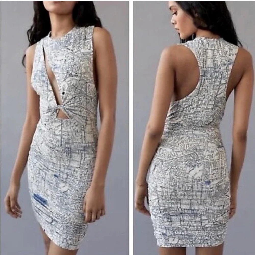 Urban Outfitters Blue and White Mini Dress